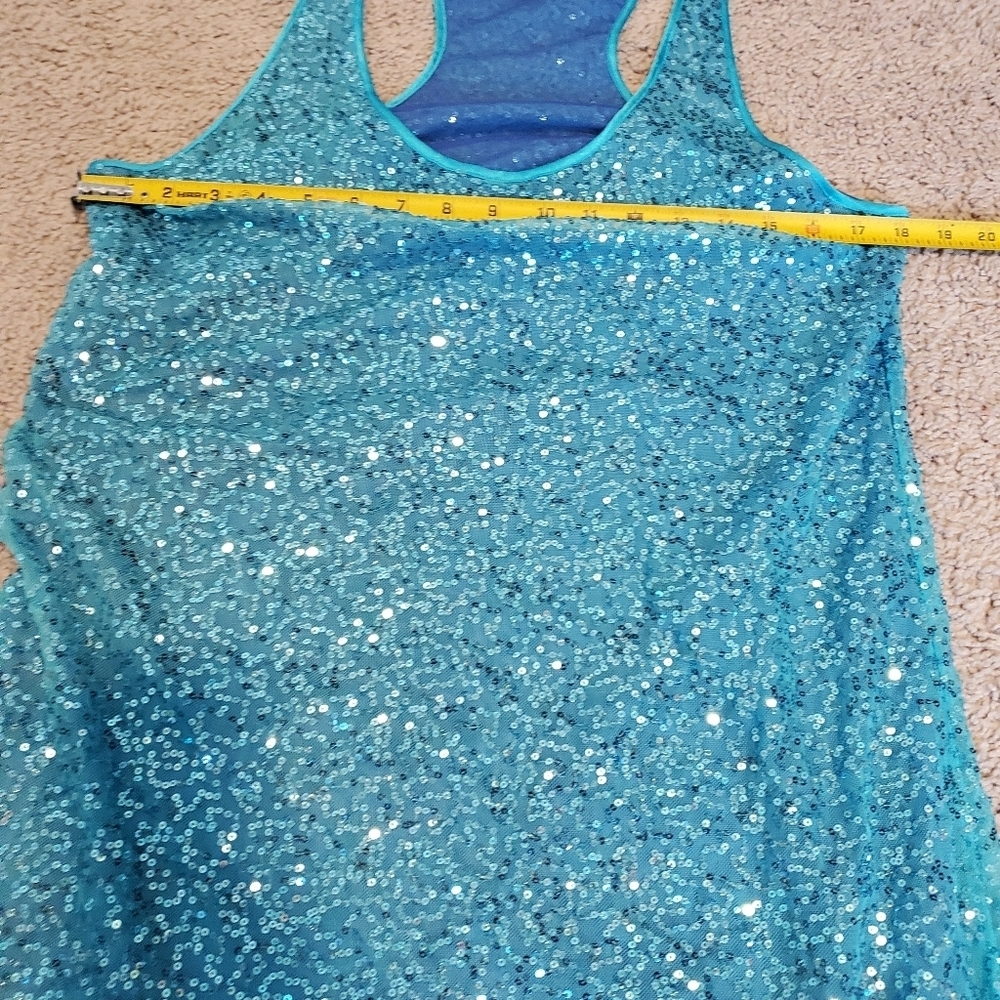 Victoria's Secret Blue Sparkle Sequin Babydoll Size Large - Picture 6 of 10